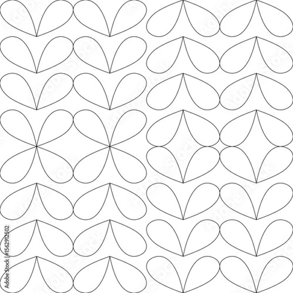 Obraz backdrop, colorful, retro, seamless, fabric, collection, element, frame, paper, drawing, beautiful, trendy, modern, pattern, line, vintage, daisy, petals, chamomile, white, illustration, background, f