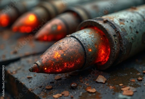 Fototapeta Close up of Burning Shell Art