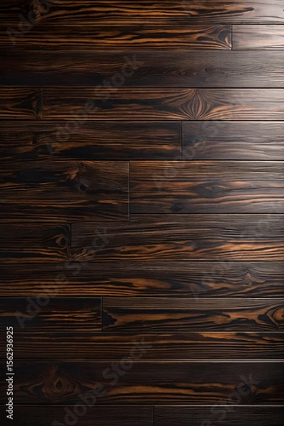 Fototapeta Background of polished wooden planks with a dark