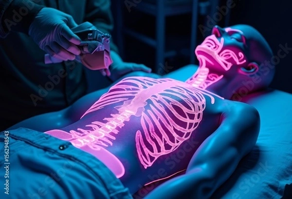 Obraz Healing perspective close-up of the human body
