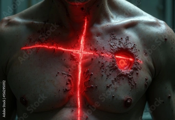 Obraz Close up of Cross Trauma Art
