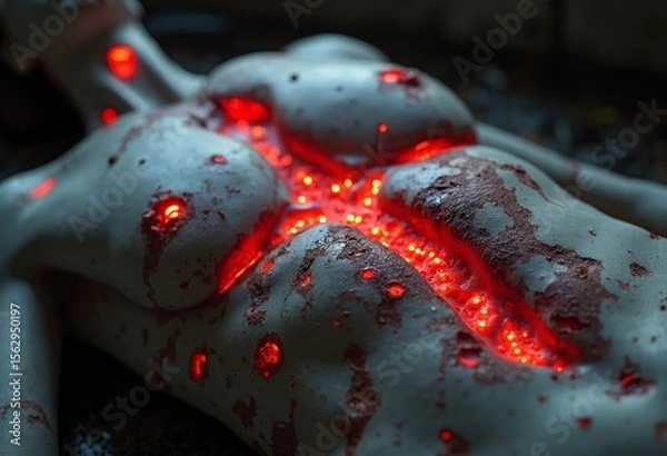 Obraz Artistic images of flesh and blood trauma