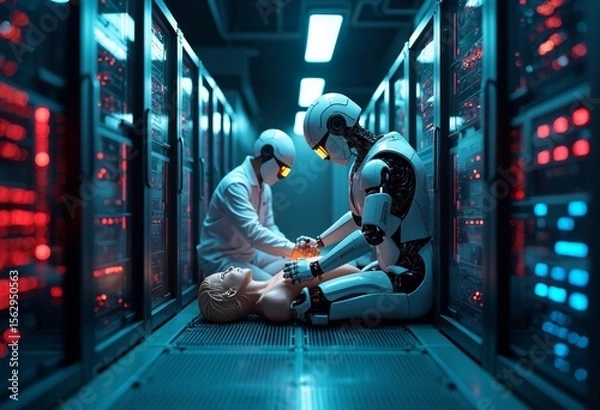 Fototapeta Character Data Center Art Close up