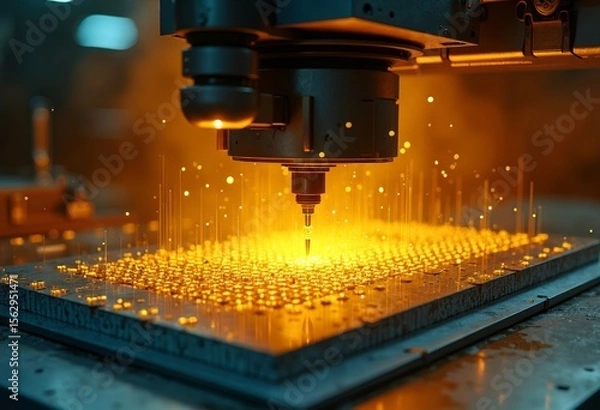 Obraz Laser cutting art close-up