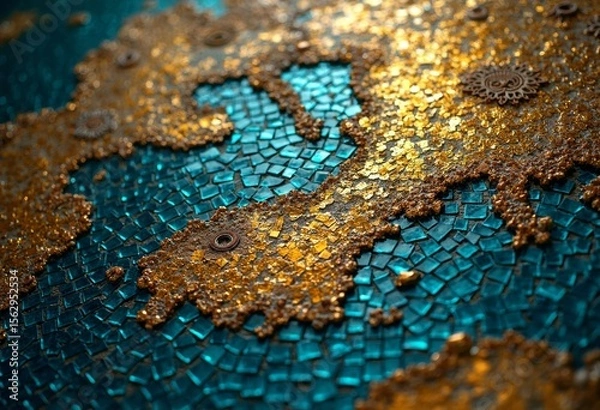 Obraz Gold Pattern Earth Art Close up