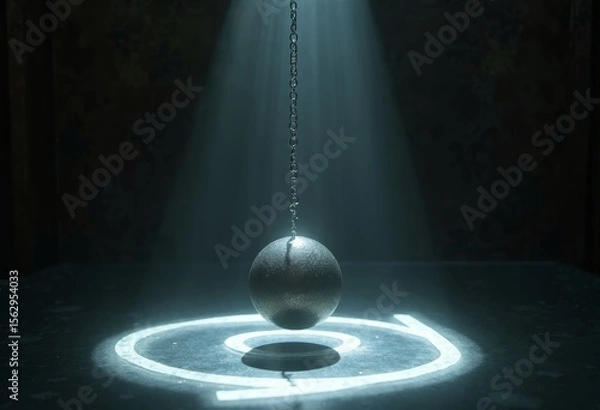Obraz Close up of Light and Shadow Ball Installation Art