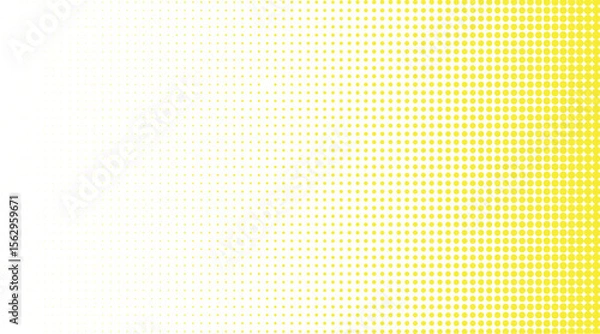 Fototapeta Yellow white gradient halftone dots pattern. Vector illustration
