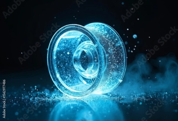 Obraz Close up of Ice Blue Yoyo Ball Art