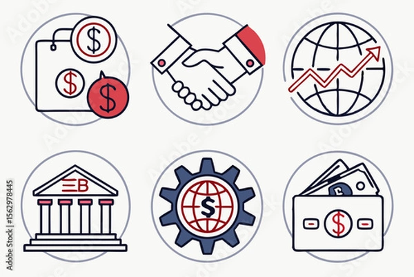 Fototapeta set of easter eggs with ribbons