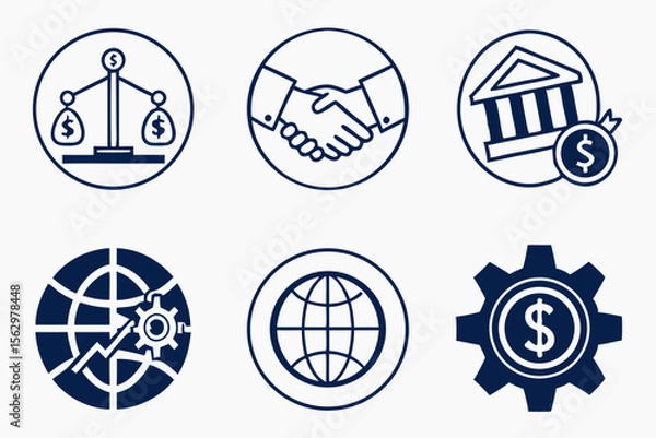 Fototapeta set of icons for web design