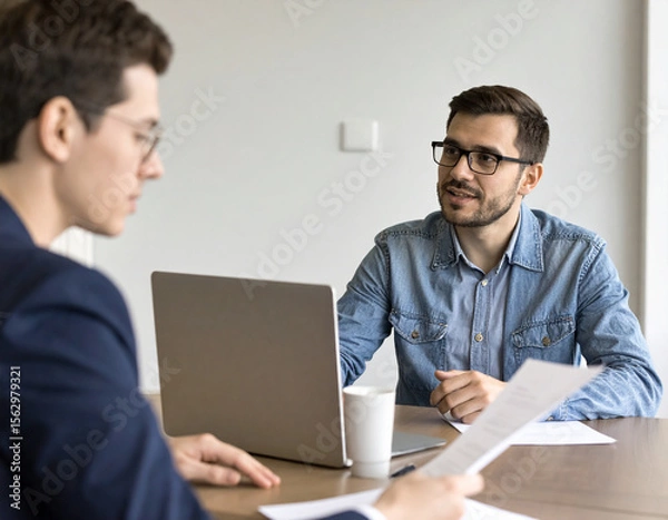 Obraz Annual Performance Review - Professional Employee Career Assessment Meeting