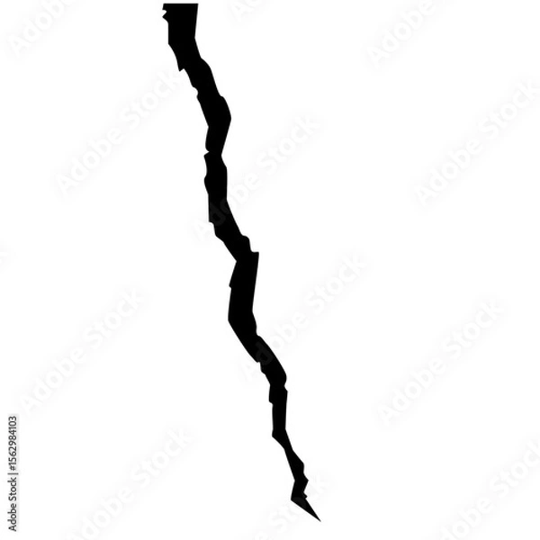 Obraz Split, crack and black hole, Surface crack, crack concrete wall, Earthquake
