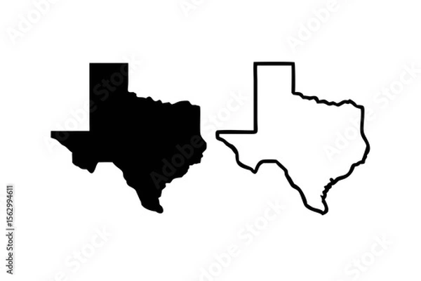 Fototapeta Texas Map Icon Vector. symbol for web site Computer and mobile vector.