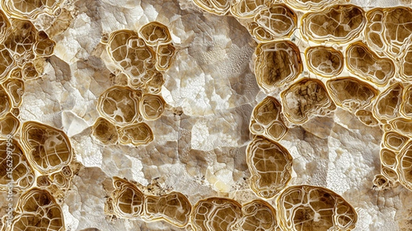 Fototapeta Seamless texture featuring intricate organic patterns in natural tones