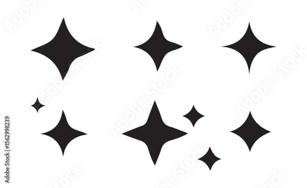 Fototapeta Vector Sparkles and Light Burst Elements – Isolated Icons