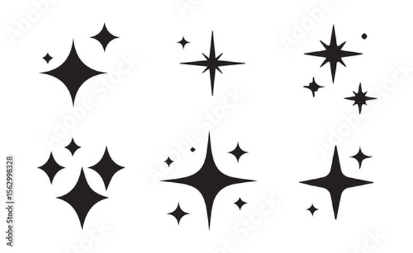Fototapeta Vector Sparkles and Light Burst Elements – Isolated Icons