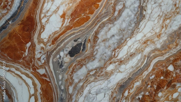 Fototapeta Breccia Aurora Marble Texture Displaying Warm Earthy Tones and Natural Veining for Classic Interiors.