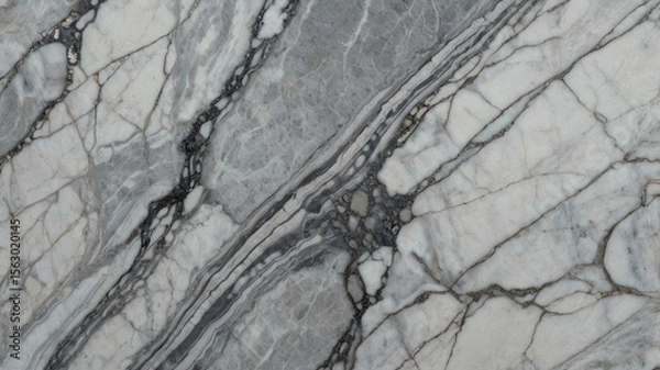 Fototapeta Cipollino Marble With Green and Gray Veining Pattern Offering Elegant Stone Texture for Interiors.