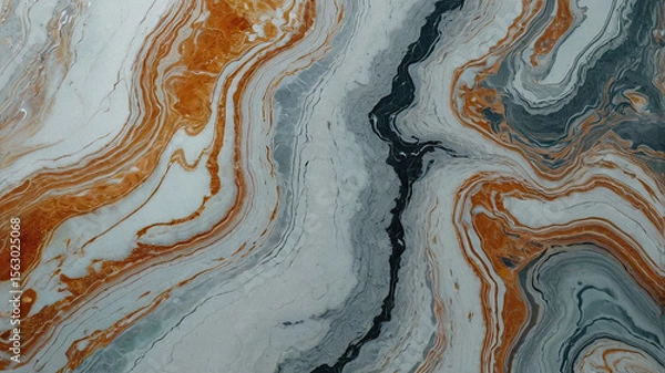 Fototapeta Suminagashi Marble Texture Featuring Flowing Ink-Like Patterns With Artistic and Decorative Aesthetic.
