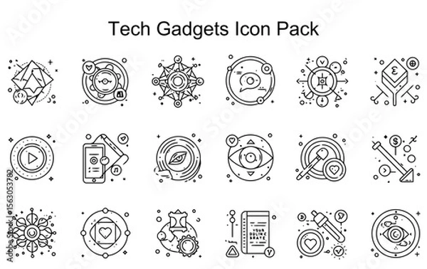 Fototapeta Tech Gadgets Icon Pack
