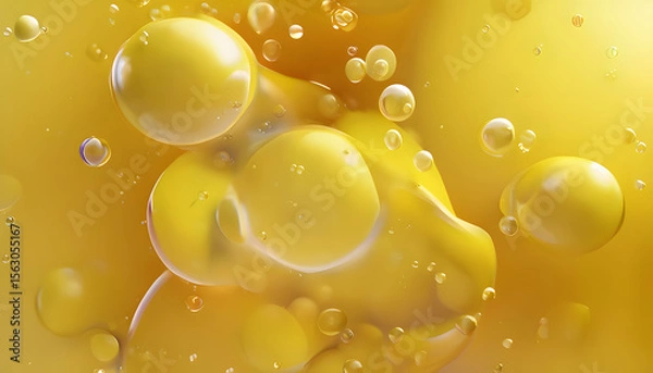 Fototapeta yellow bubbles background