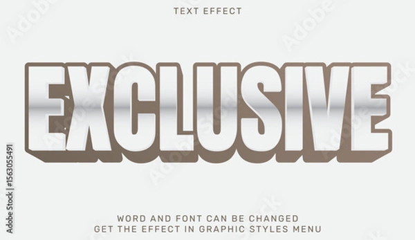 Obraz Exclusive text effect in 3d design