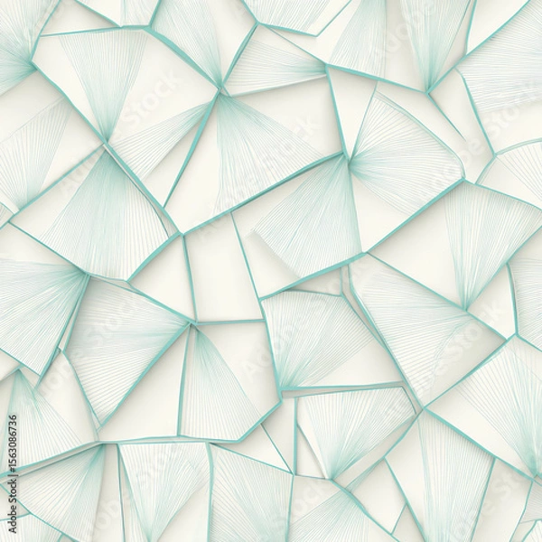 Obraz A pattern of squares and triangles in a blue and white color scheme
