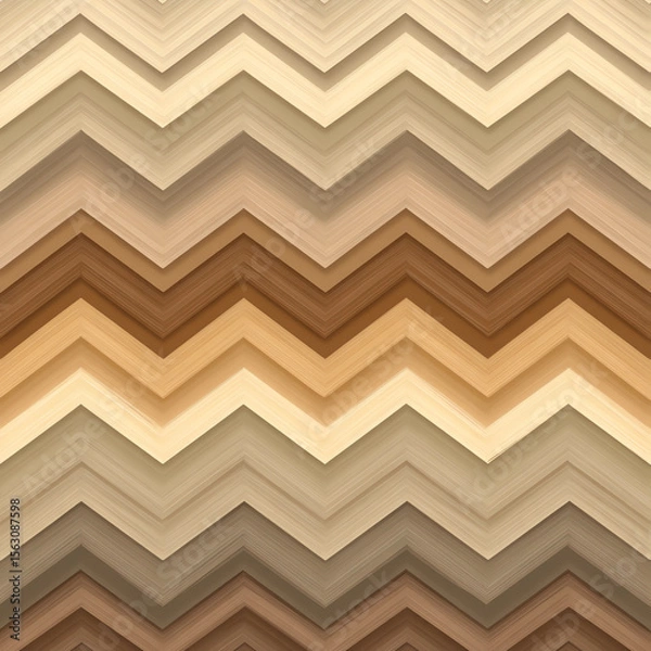 Obraz A zigzag pattern of brown and tan colors