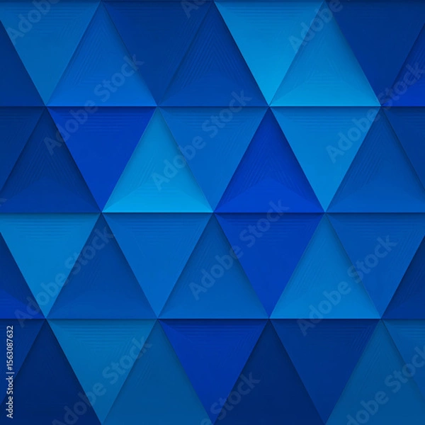 Obraz A blue background with blue triangles