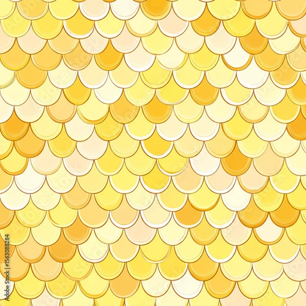 Obraz A yellow and white pattern of scales
