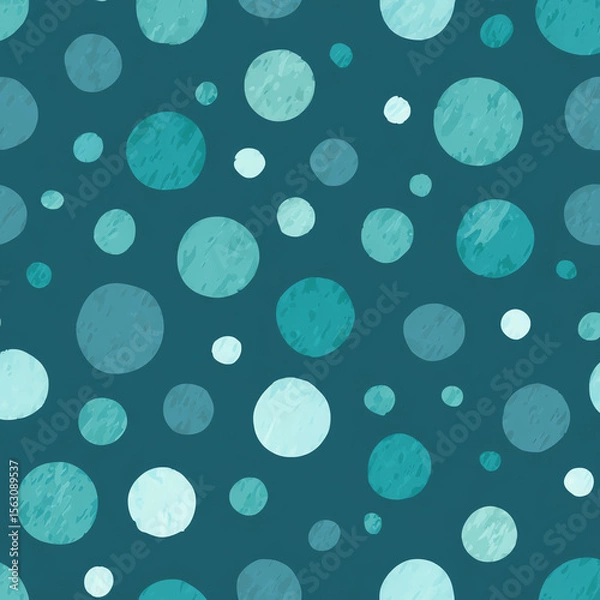Obraz A blue background with many blue and white circles