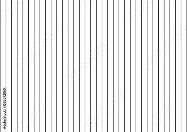 Fototapeta Seamless pattern of vertical black lines on a white background isolated on white background