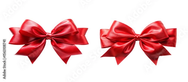Obraz red bow on white background