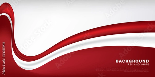 Obraz red and white flag theme background, independence day celebration design elements