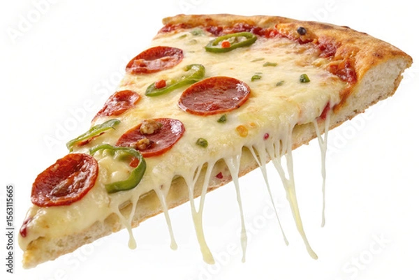 Fototapeta Rustic presentation of savory vegetable pizza slices, surrounded by fresh, unadulterated ingredients.