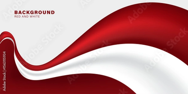 Obraz red and white flag theme background, independence day celebration design elements