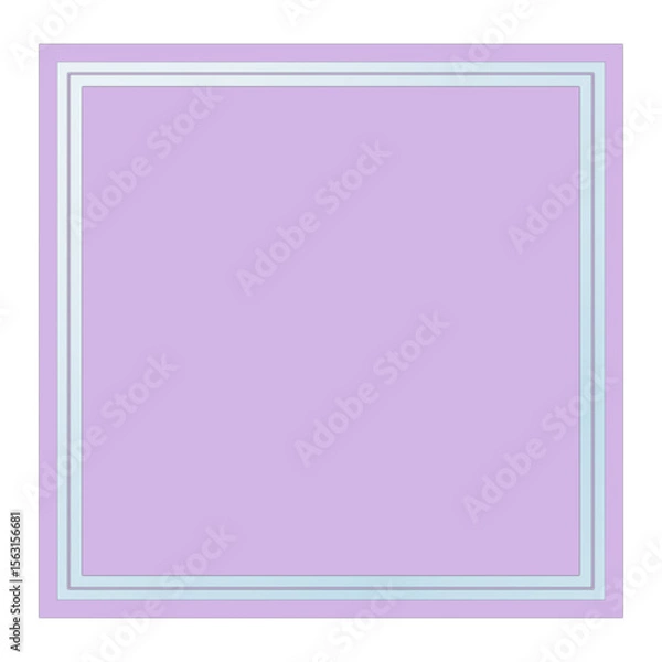 Obraz Purple Square Text Frame with Glass, Isolated on White Background