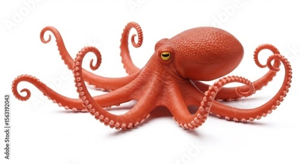 Obraz Lebhafter Oktopus schwimmt elegant im hellen Licht. AI Generated