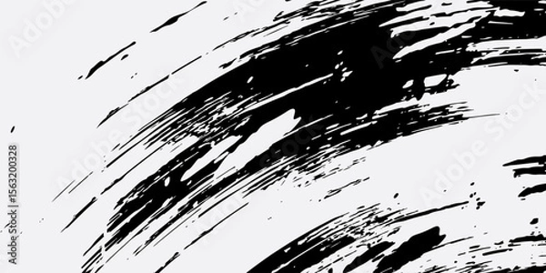 Fototapeta Grunge texture background. Black brush strokes isolated on white background. Abstract black and white grunge texture. Grunge brush stroke background