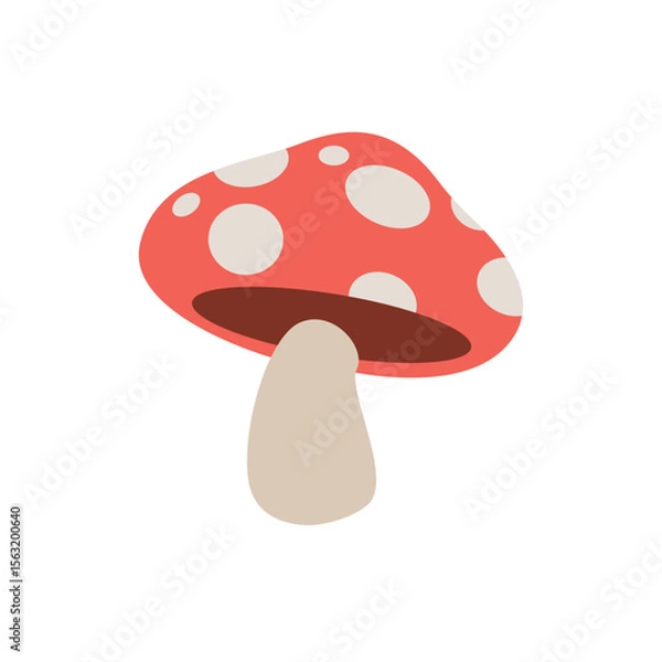 Fototapeta red mushroom emoji symbol sign icon vector illustration