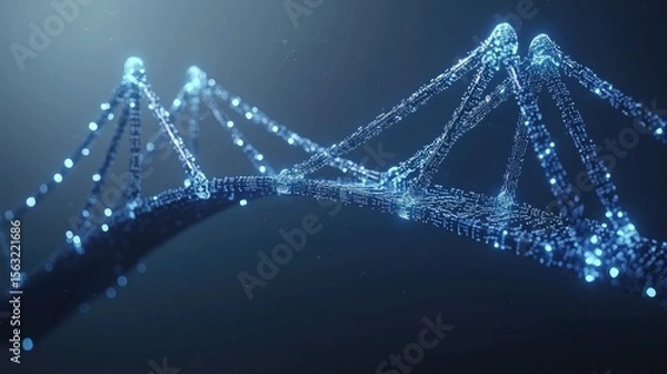 Fototapeta Digital bridge design concept showcasing innovative technology and science in a futuristic environment