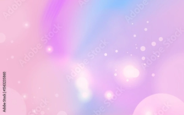 Fototapeta Bokeh reflection on purple blue pink nebula light and shiny stars, camera lens effect with reflection as a sweet colored light filter, abstract background 