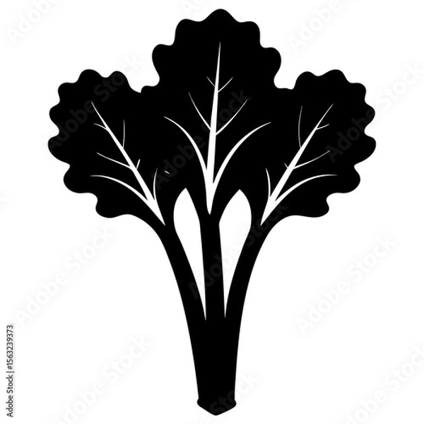 Fototapeta vector rhubarb silhouette