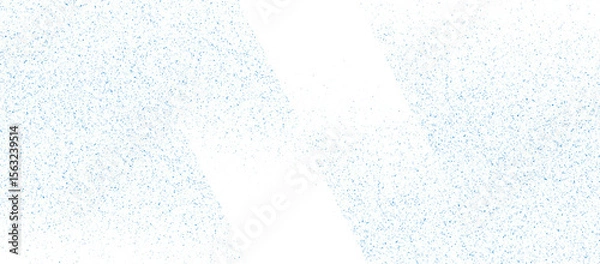 Fototapeta Vector abstract blue background frame of geometric shapes. Circular ornament. Pattern of dots, particles, molecules, fragments. Poster for technology, medicine, presentations