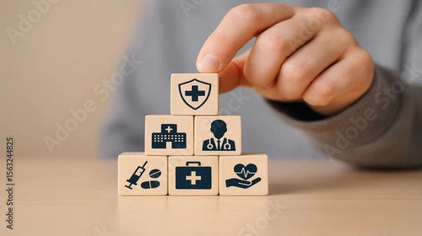 Fototapeta Building a Strong Healthcare Foundation  Protecting Your Health and Wellbeing