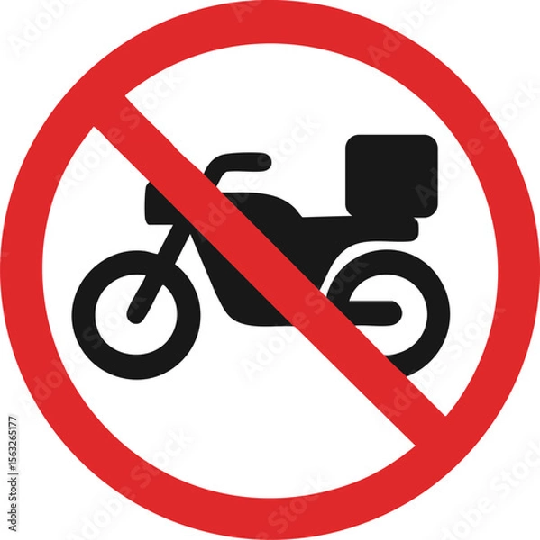 Obraz 오토바이 진입 금지 픽토그램