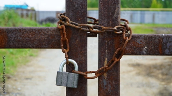 Obraz The lock on the gate