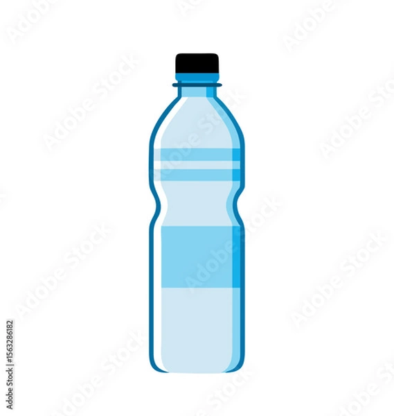 Fototapeta Water bottle flat style