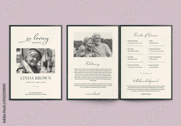 Obraz Funeral Program Layout