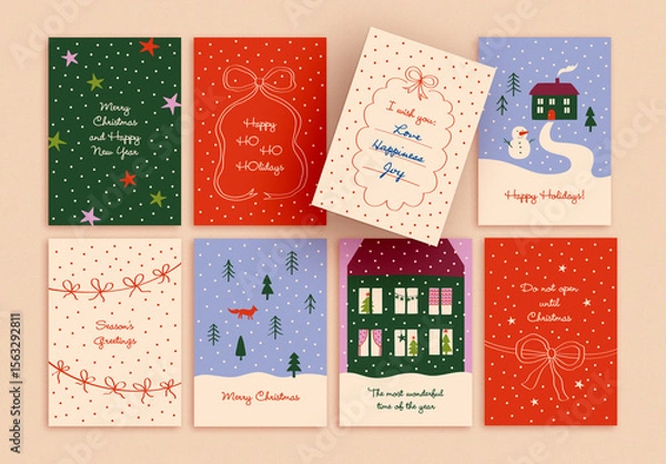 Obraz Holiday Greeting Card Layouts